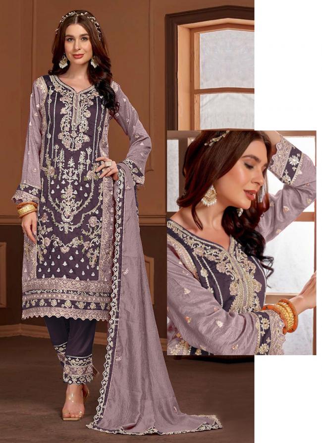 Pv Vichitra Lilac Eid Wear Embroidery Work Pakistani Suit